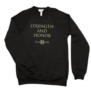 Gladiator II Strength and Honor Crewneck Sweatshirt Men's M Black Graphic